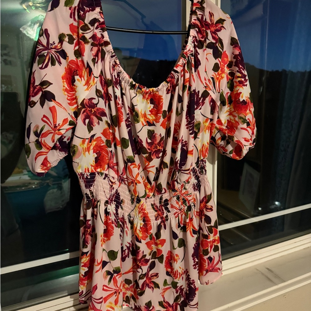 Lane Bryant Floral Mini Dress - Multicolor